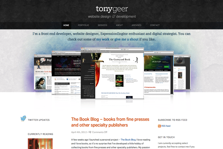 Tony Geer website preview